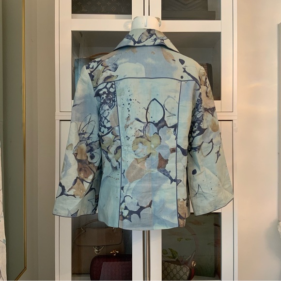 Mario Serrani Italy Women’s Linen Jacket Blazer Size 4 - Picture 4 of 6